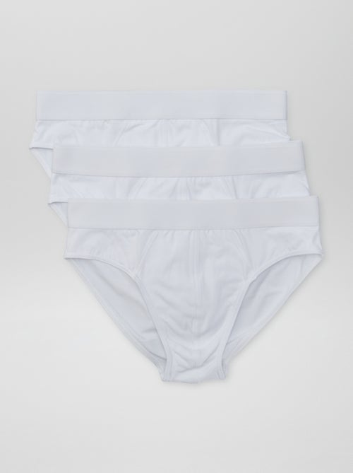 Pack of 3 plain briefs - Kiabi