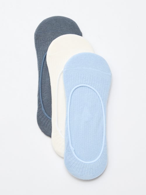 Pack of 3 Plain Invisible Socks - Kiabi