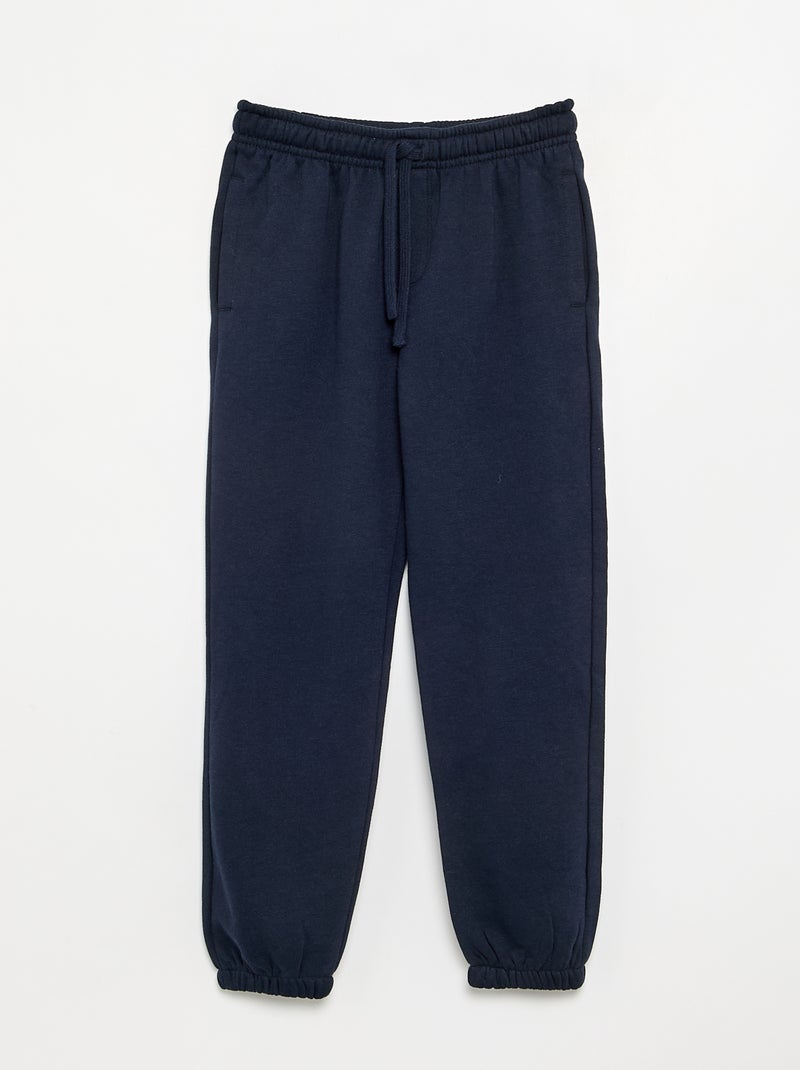 Pack of 3 Plain Jogging Bottoms Blue - Kiabi
