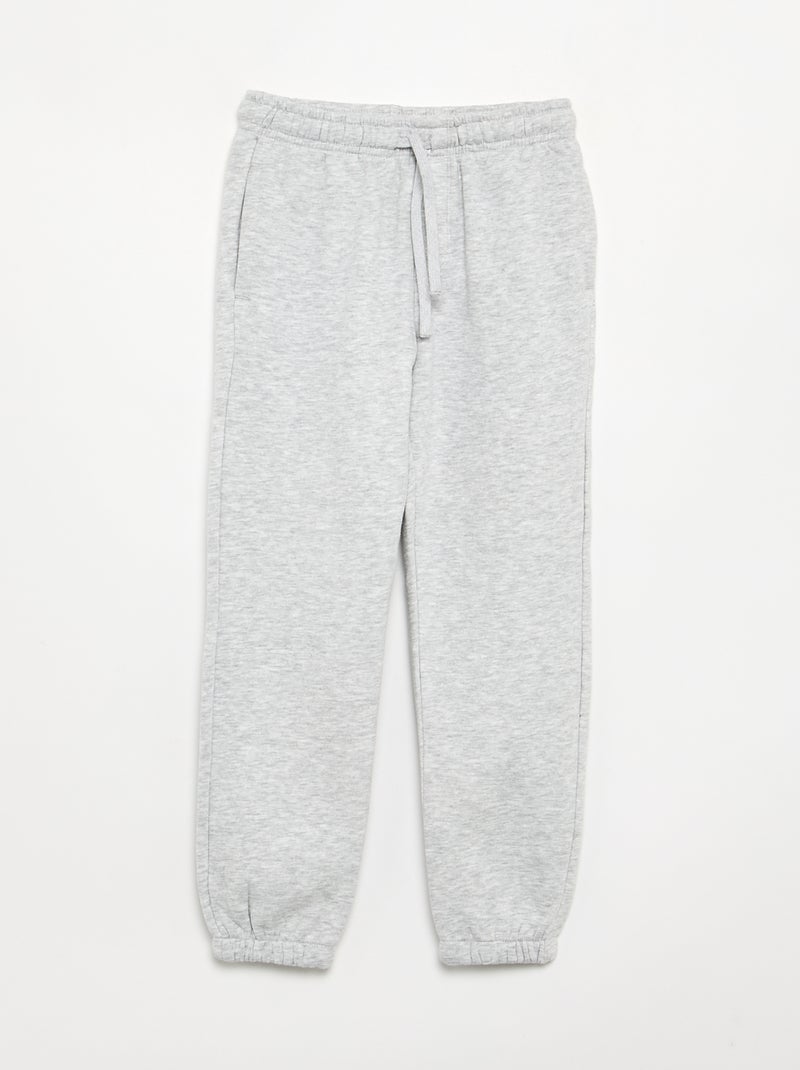 Pack of 3 Plain Jogging Bottoms Grey - Kiabi