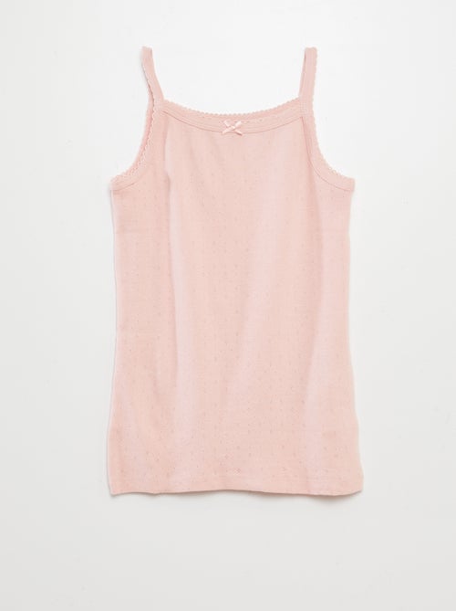 Pack of 3 pointelle knit vest tops - Kiabi