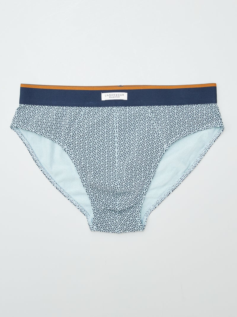 Pack of 3 printed briefs GREEN - Kiabi
