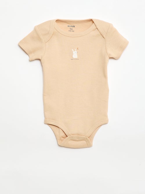 Pack of 3 Printed Cotton Bodysuits - Kiabi
