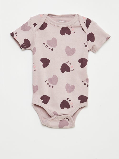 Pack of 3 Printed Cotton Bodysuits - Kiabi