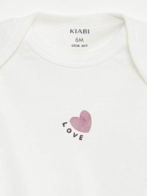 Pack of 3 Printed Cotton Bodysuits - Kiabi