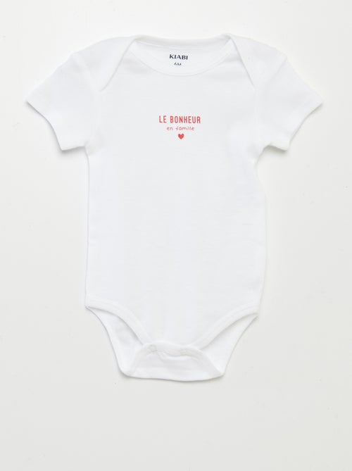 Pack of 3 Printed Cotton Bodysuits - Kiabi