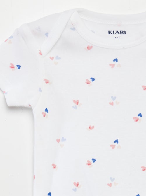 Pack of 3 Printed Cotton Bodysuits - Kiabi