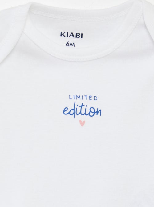 Pack of 3 Printed Cotton Bodysuits - Kiabi
