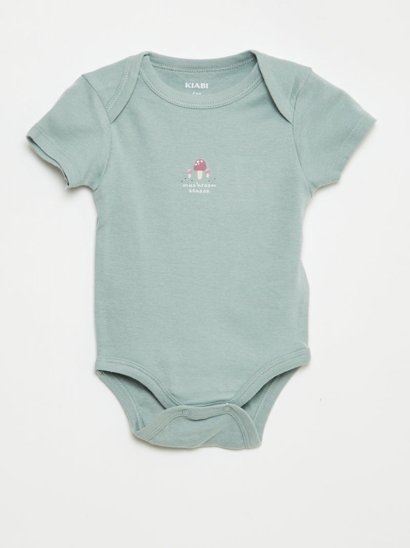 Pack of 3 Printed Cotton Bodysuits White - Kiabi