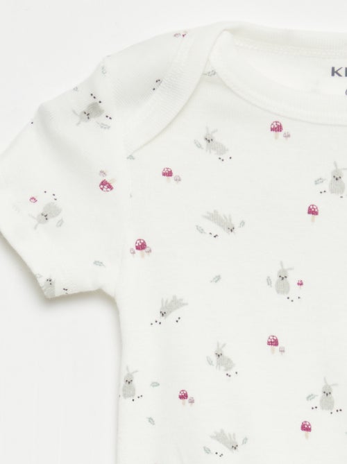 Pack of 3 Printed Cotton Bodysuits - Kiabi