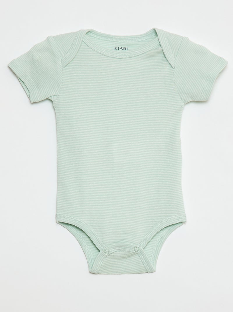 Pack of 3 Printed Cotton Bodysuits White - Kiabi