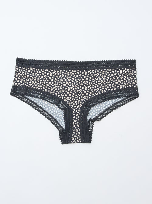 Pack of 3 Printed Microfiber Shorties - Kiabi