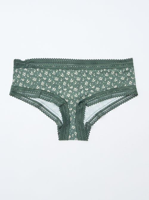 Pack of 3 Printed Microfiber Shorties - Kiabi