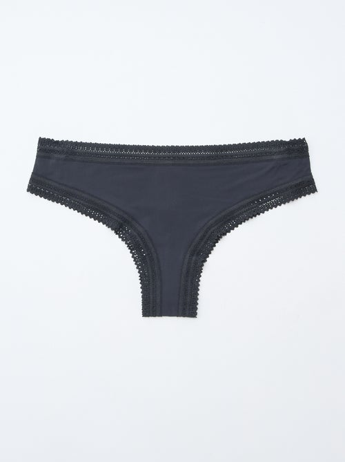 Pack of 3 Printed Microfiber Thongs - Kiabi