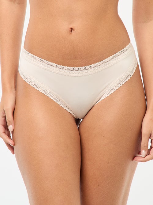 Pack of 3 Printed Microfiber Thongs - Kiabi