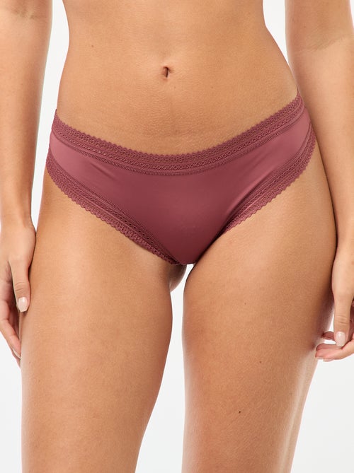 Pack of 3 Printed Microfiber Thongs - Kiabi