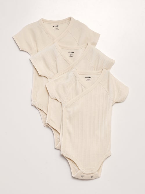 Pack of 3 ribbed bodysuits - Kiabi