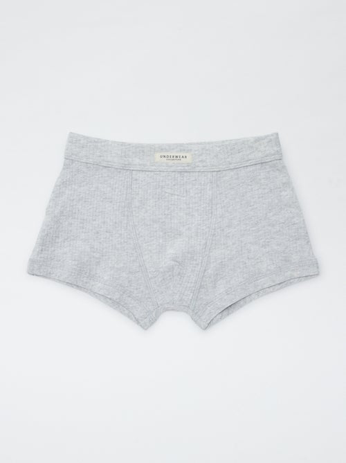 Pack of 3 Ribbed Knit Boxers - Kiabi