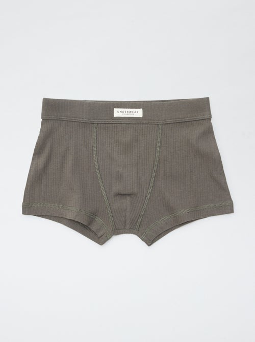 Pack of 3 Ribbed Knit Boxers - Kiabi