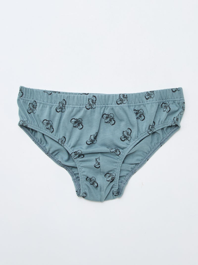 Pack of 3 \'Simba\' cotton briefs Green - Kiabi