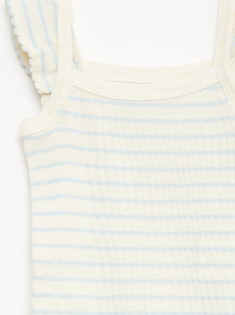 Pack of 3 Sleeveless Bodysuits Pink - Kiabi