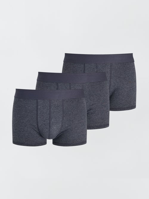 Pack of 3 Solid Boxers - Kiabi