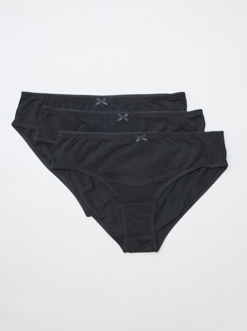 Pack of 3 stretch cotton briefs - Kiabi