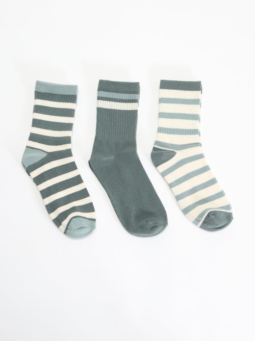 Pack of 3 Striped Socks - Kiabi