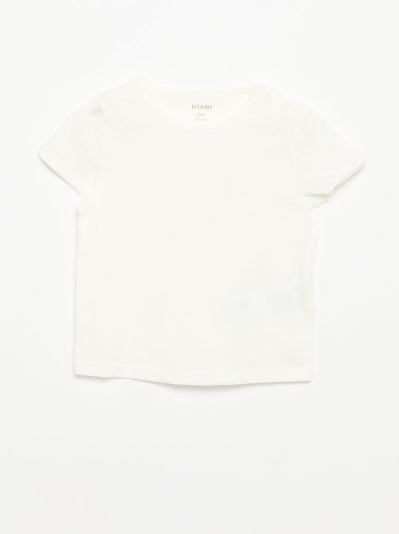 Pack of 4 Plain T-shirts Orange - Kiabi
