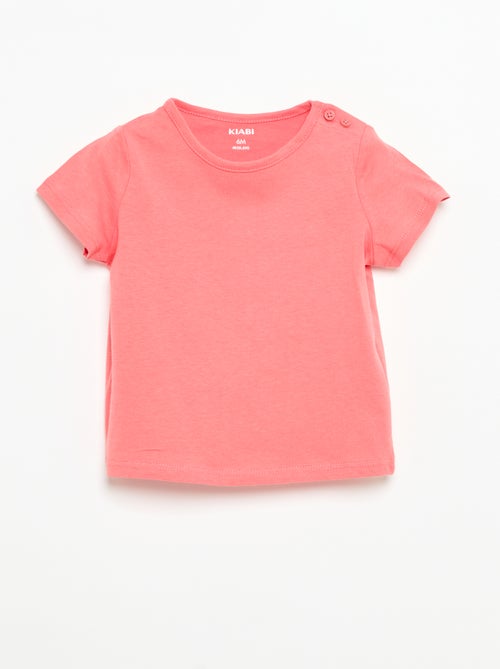 Pack of 4 Plain T-shirts - Kiabi
