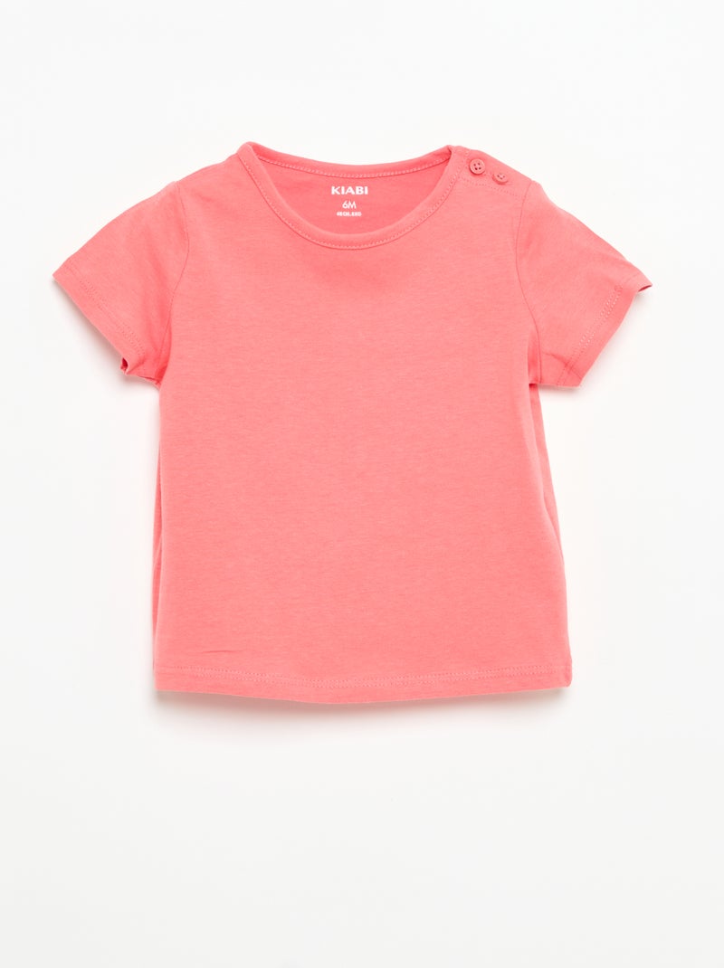 Pack of 4 Plain T-shirts White - Kiabi
