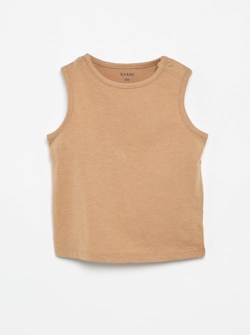 Pack of 4 Plain Tank Tops - Kiabi