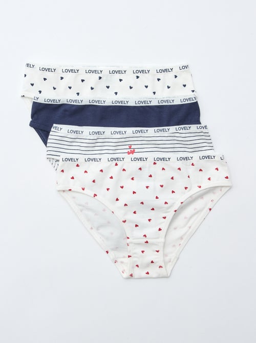 Pack of 4 Printed Briefs - Kiabi