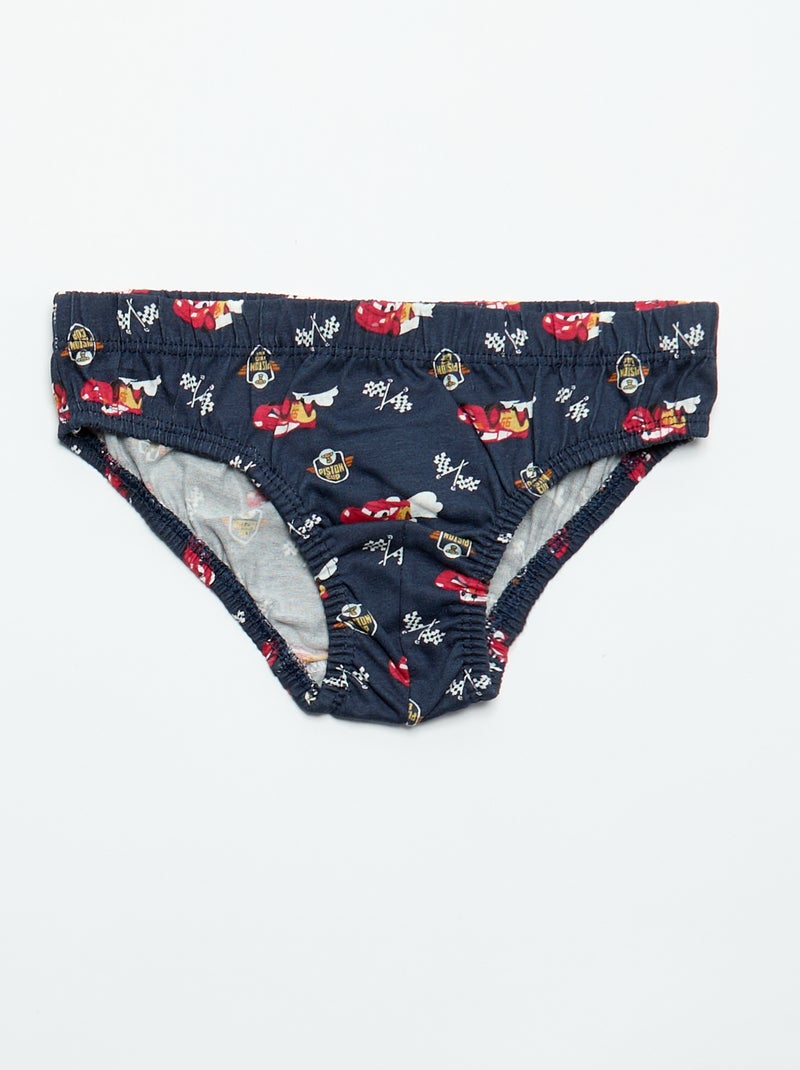 Pack of 5 'Cars' Briefs Blue - Kiabi