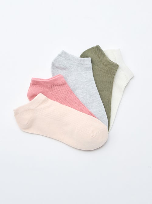 Pack of 5 pairs of invisible socks - Kiabi
