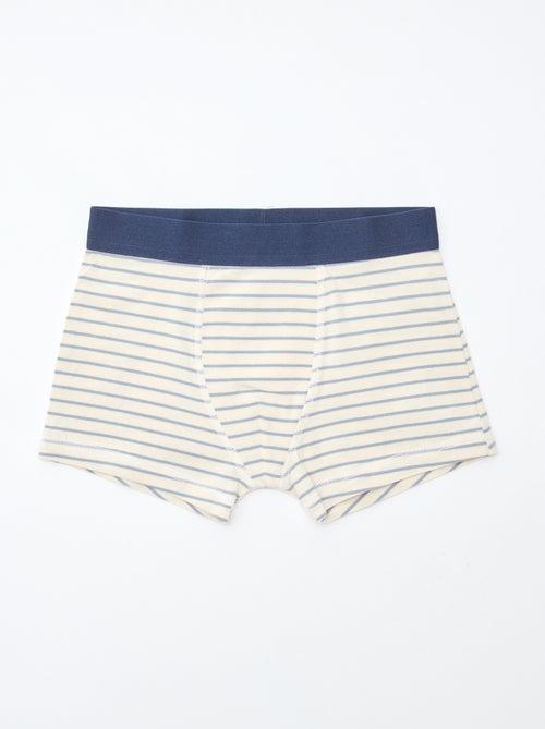 Pack of 5 pairs of plain and printed boxer shorts - Kiabi
