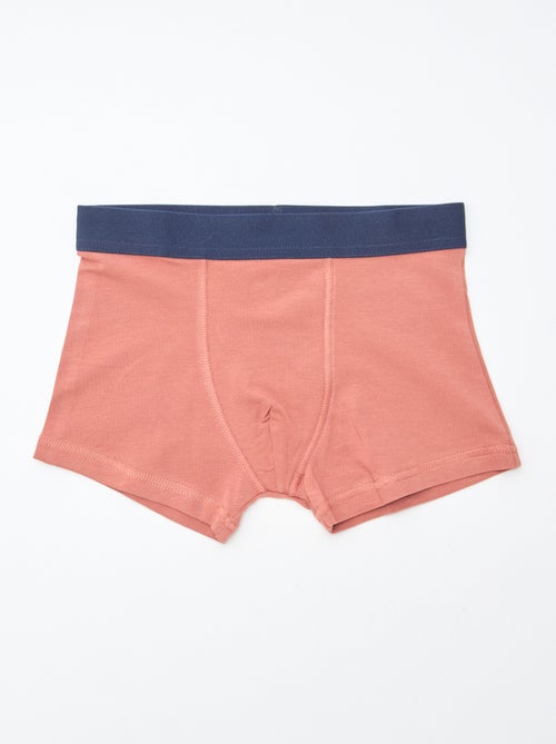 Pack of 5 pairs of plain and printed boxer shorts - Kiabi