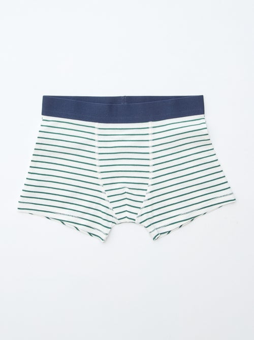 Pack of 5 pairs of plain and printed boxer shorts - Kiabi