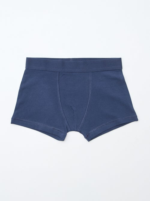 Pack of 5 pairs of plain and printed boxer shorts - Kiabi