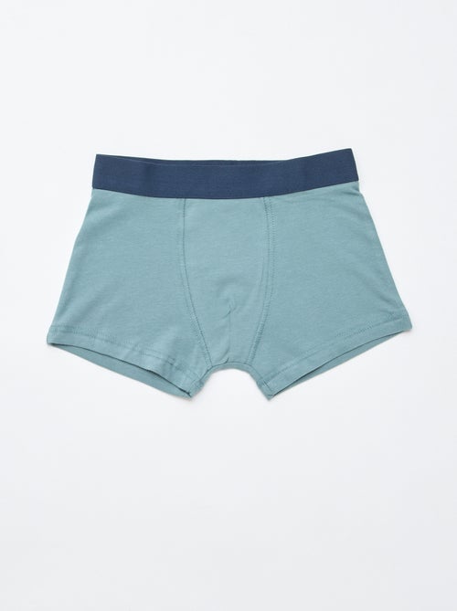 Pack of 5 pairs of plain and printed boxer shorts - Kiabi
