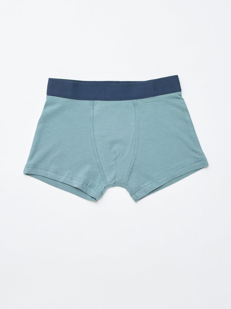 Pack of 5 pairs of plain and printed boxer shorts Grey - Kiabi