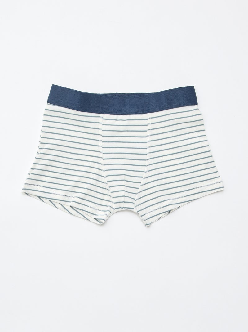 Pack of 5 pairs of plain and printed boxer shorts Grey - Kiabi