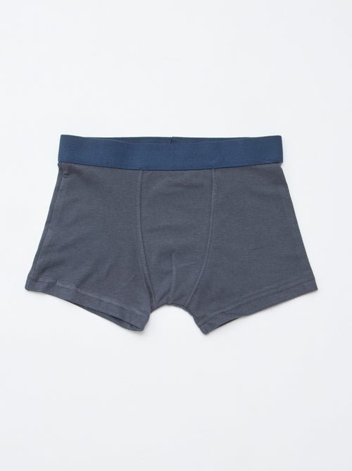 Pack of 5 pairs of plain and printed boxer shorts - Kiabi