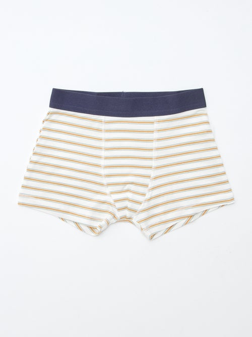 Pack of 5 pairs of plain and printed boxer shorts - Kiabi