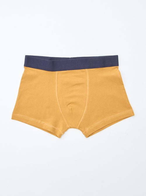 Pack of 5 pairs of plain and printed boxer shorts - Kiabi