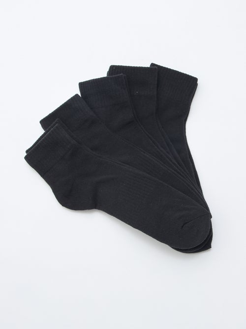 Pack of 5 Pairs of Sports Ankle Socks - Kiabi