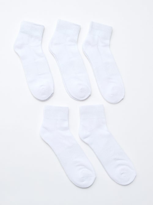 Pack of 5 Pairs of Sports Ankle Socks - Kiabi