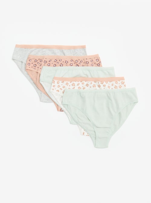 Pack of 5 Printed Briefs - Kiabi