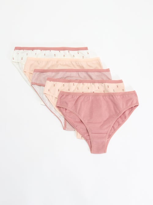 Pack of 5 Printed Briefs - Kiabi