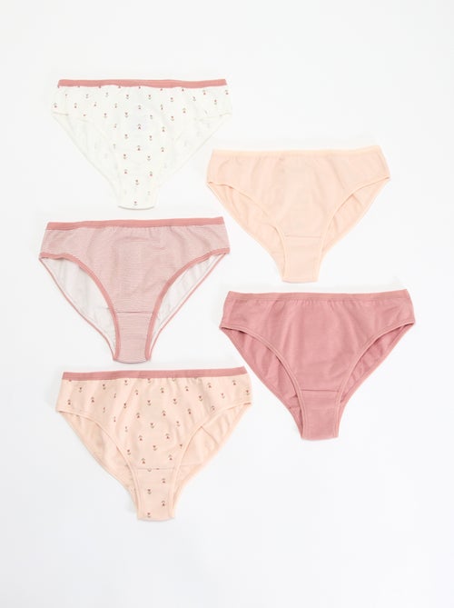 Pack of 5 Printed Briefs - Kiabi